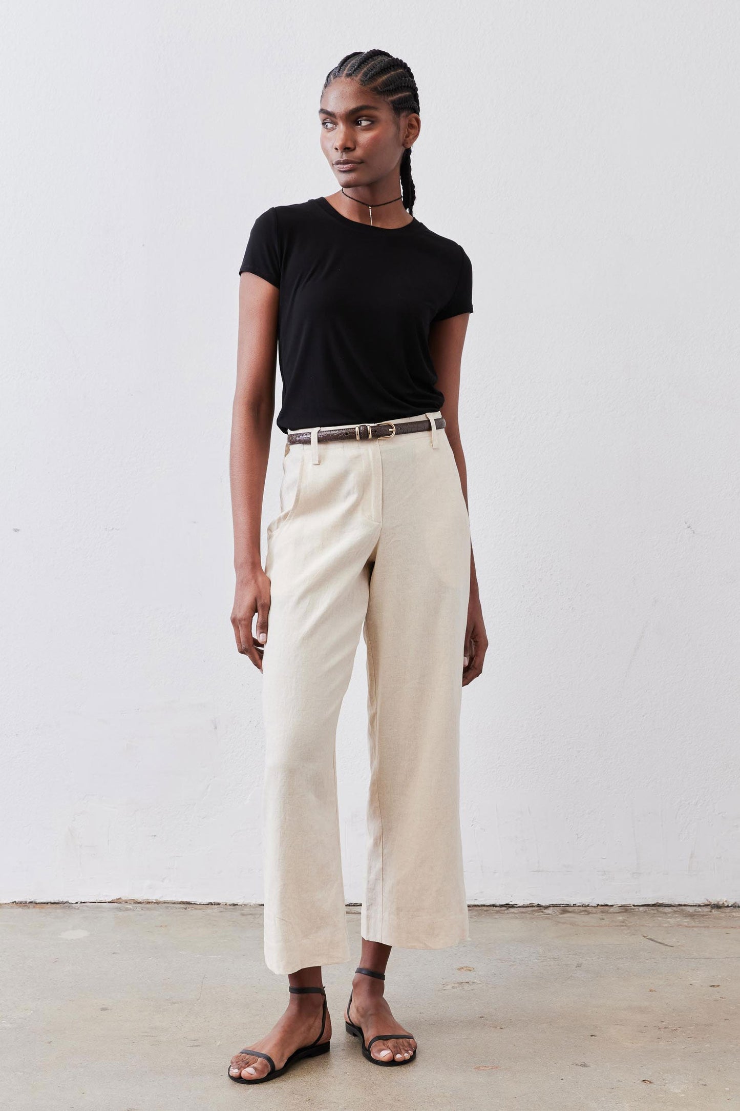 Linen A-Line Pants