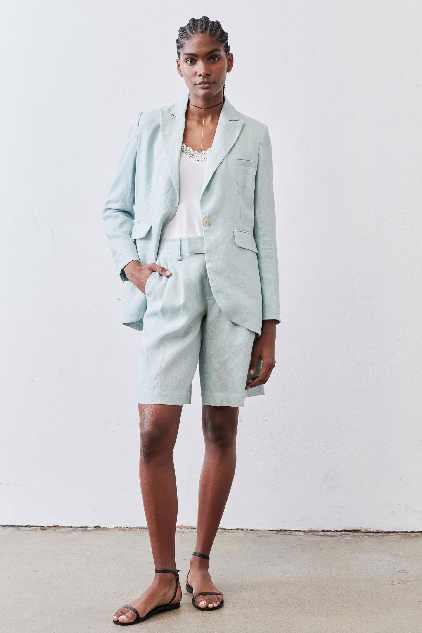 The Pleated Bermuda Shorts