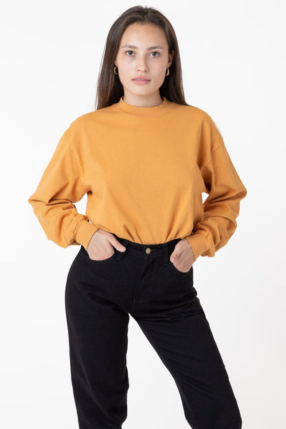 1406GD Unisex - Long Sleeve Garment Dye Mockneck T-Shirt