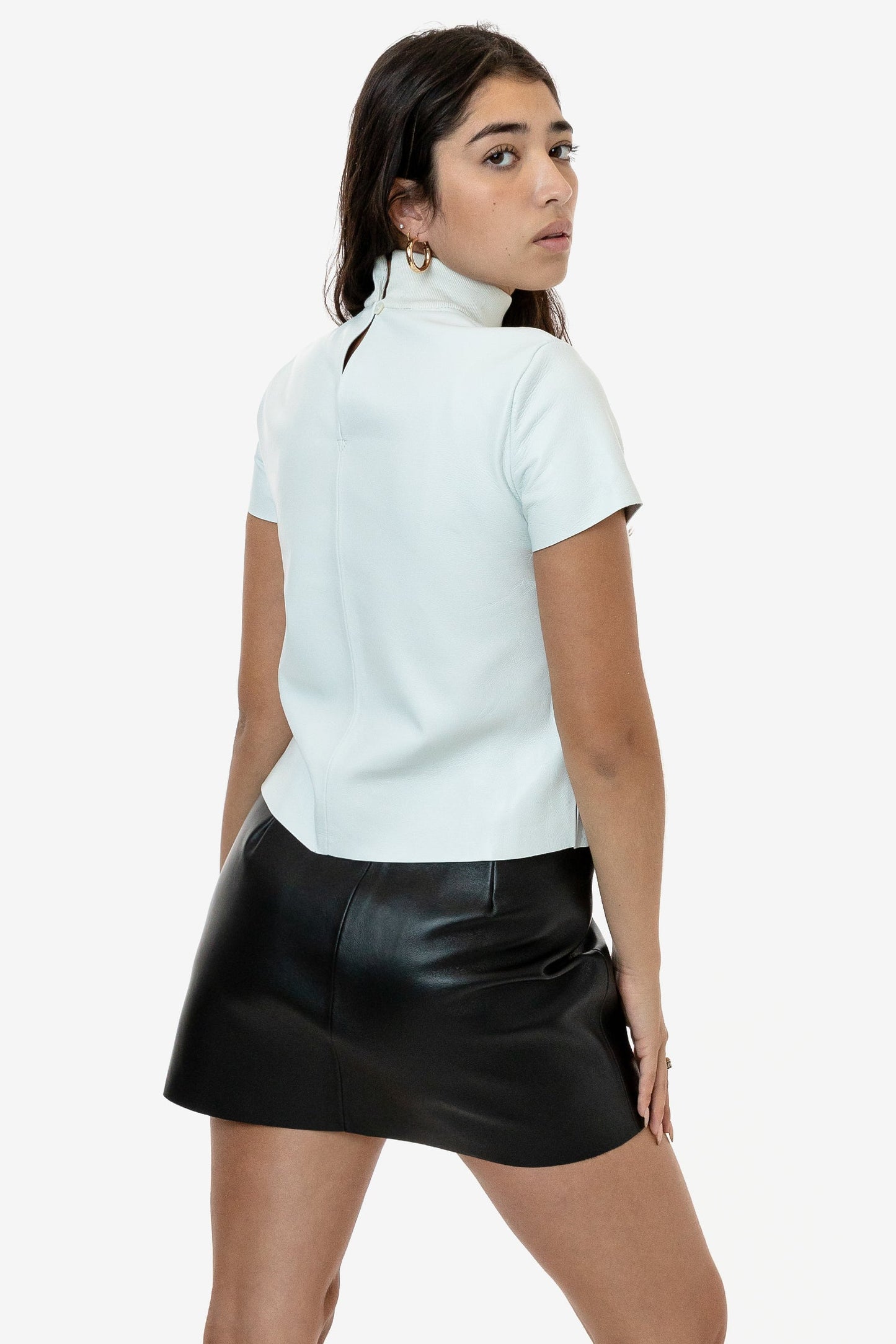 RLTH3401 - Leather Mockneck Tee