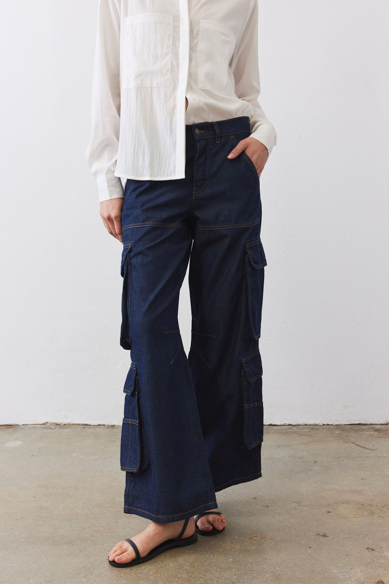 The Off Duty Light Denim Cargo Pants
