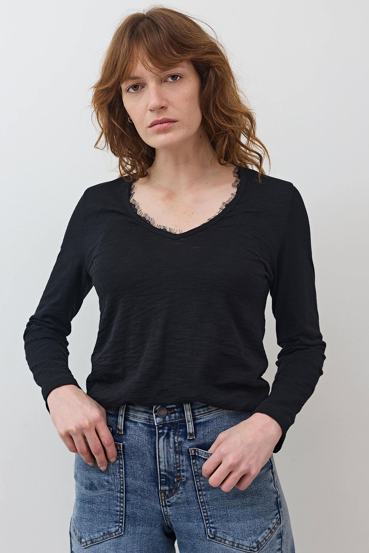 Out from Under Lace Trim Long Sleeve