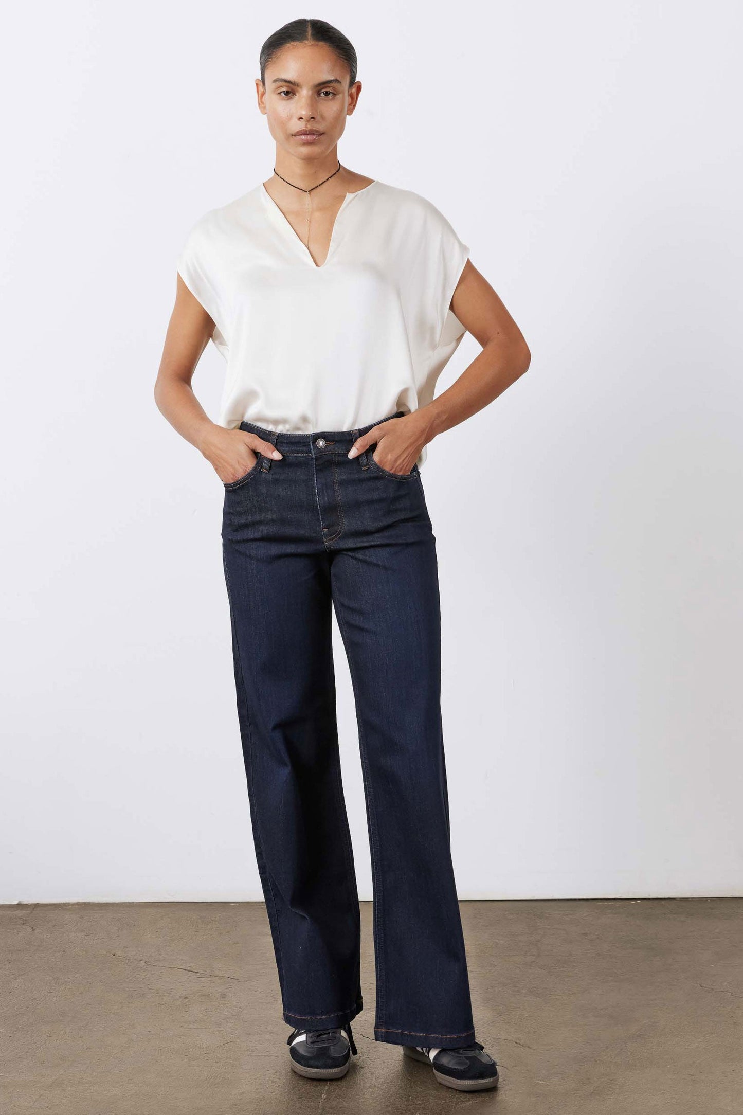 The Petite Palazzo Jeans