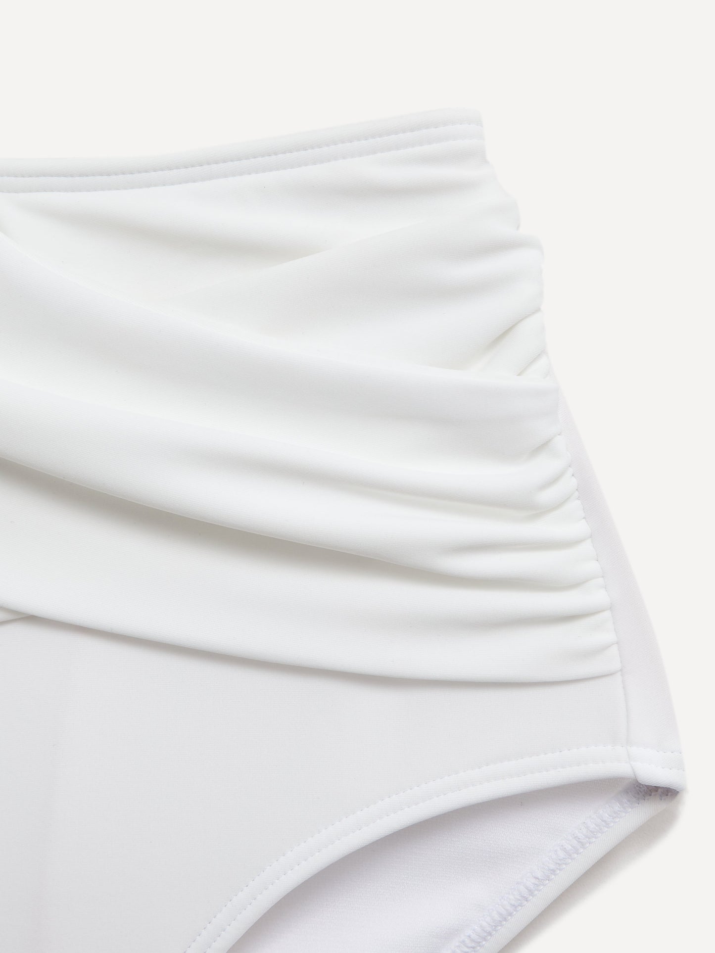 Palma White Bandeau High Waisted Bikini