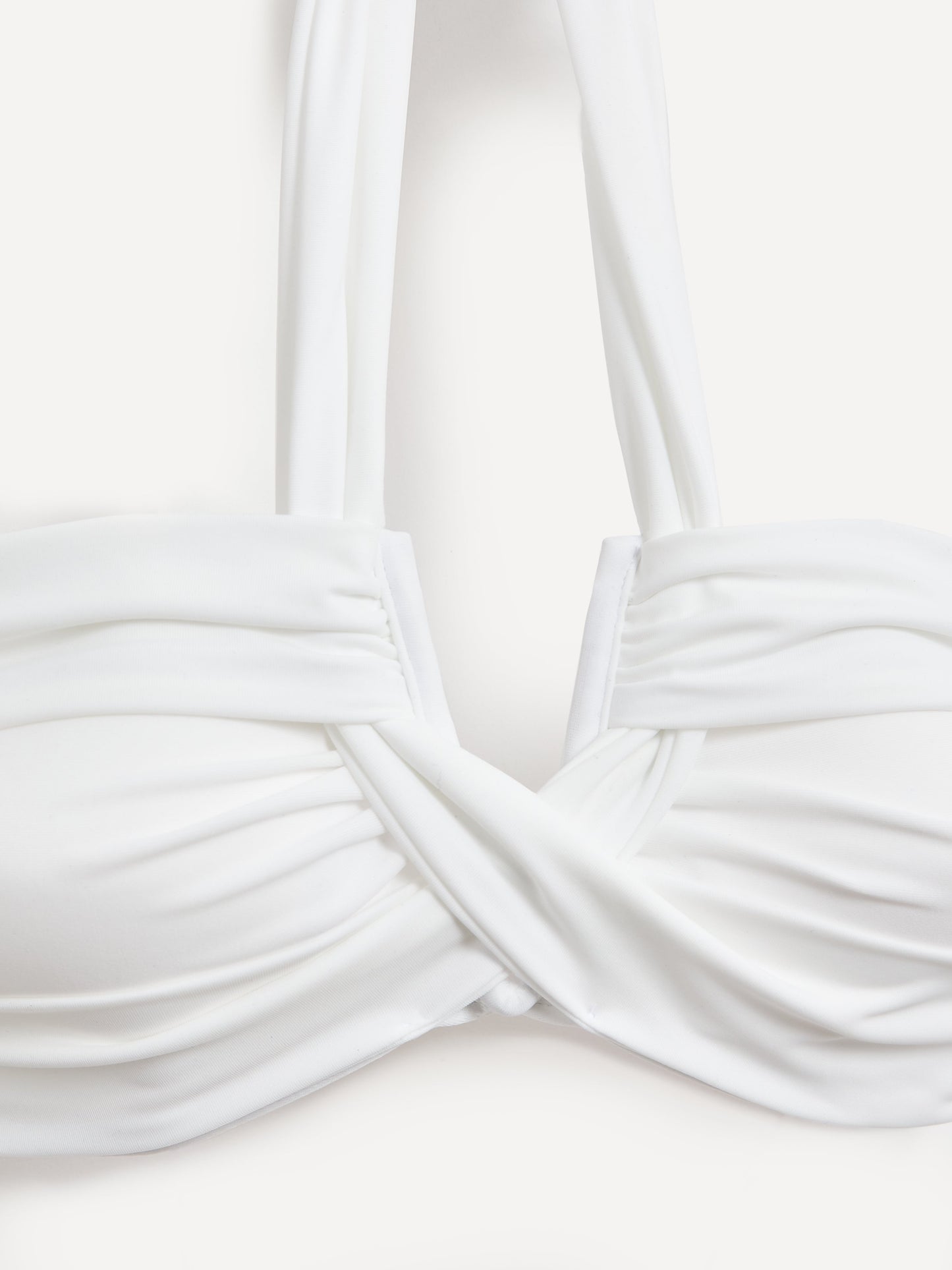 Palma White Bandeau High Waisted Bikini