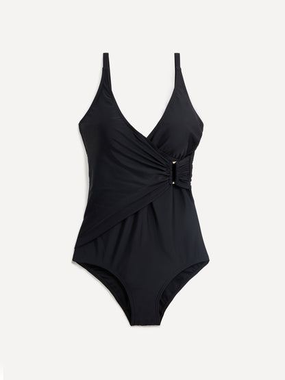 Paloma Linzi Swim Black Wrap Swimsuit