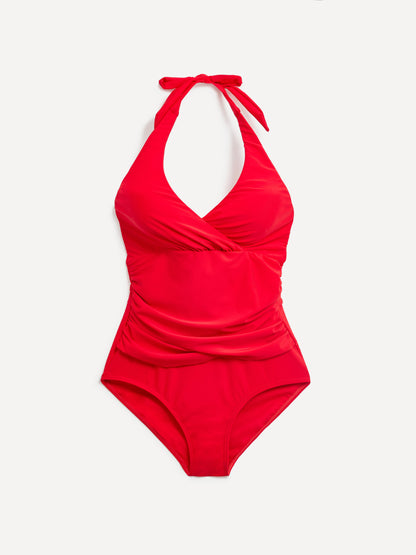 Paros Red Halterneck Swimsuit
