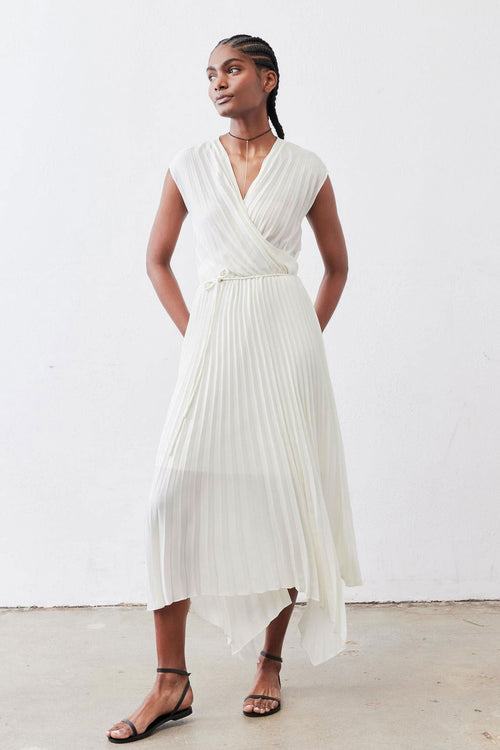 Perfect Pleated Wrap Dress