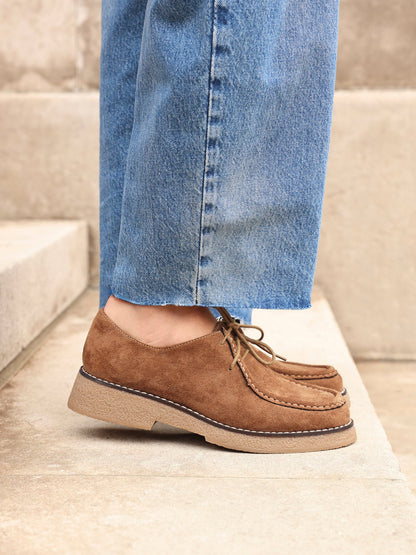 Perth Tan Faux Suede Loafers