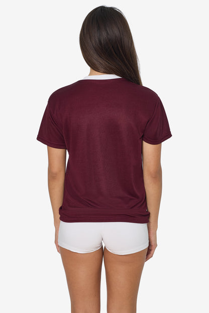 PPQ56 - Boxy Fit V-Neck Tee