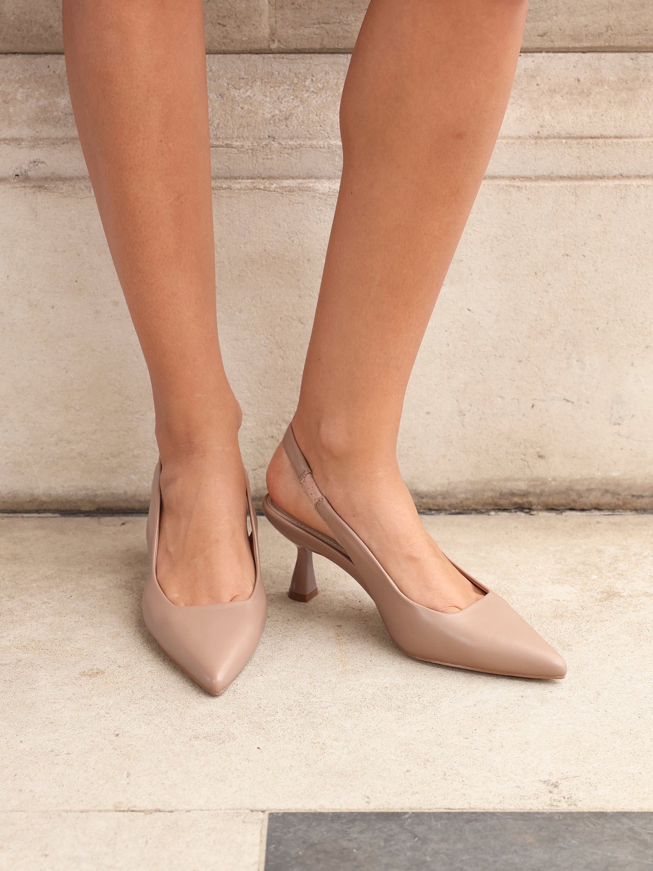 Presley Mocha Faux Leather Court Heels