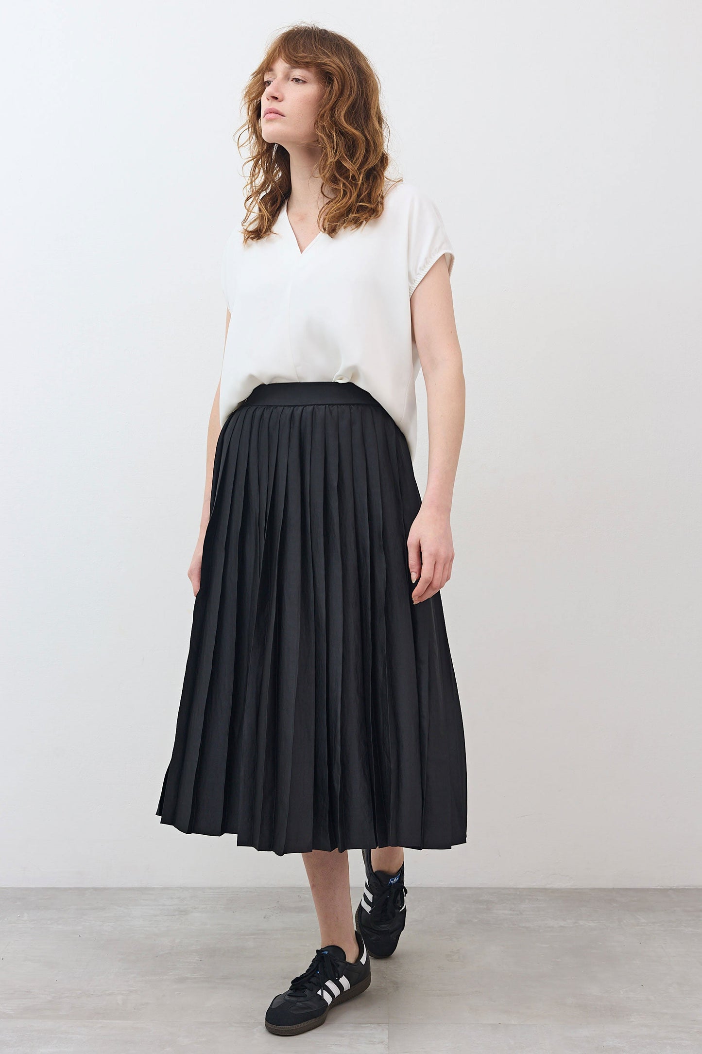 Pull On Pleated Skirt