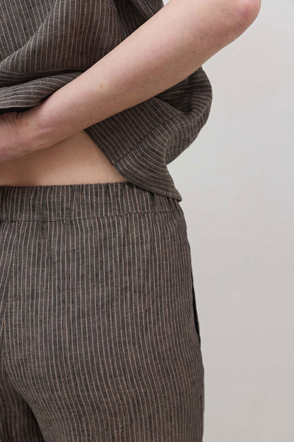 Pull-On Wide Leg Linen Pants