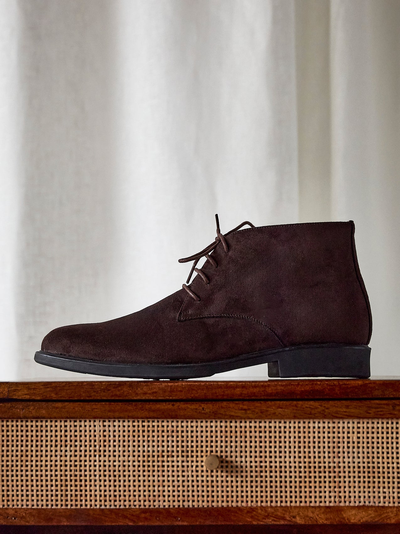 Ricardo Mens Brown Faux Suede Chukka Boots