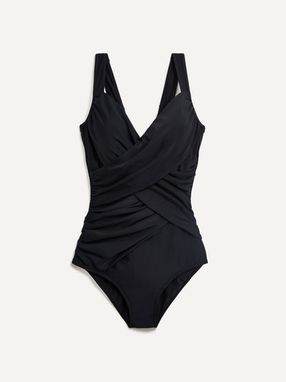 Sorrento Black Draped Swimsuit