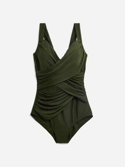 Sorrento Khaki Draped Swimsuit
