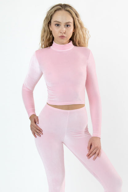 VVT286 - Velvet Fitted Mid-Length Mockneck Top