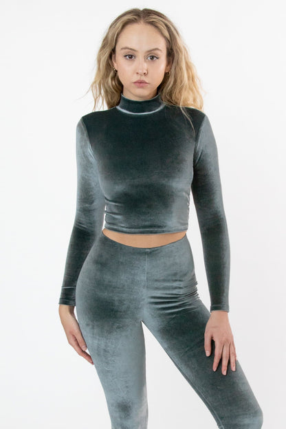 VVT286 - Velvet Fitted Mid-Length Mockneck Top