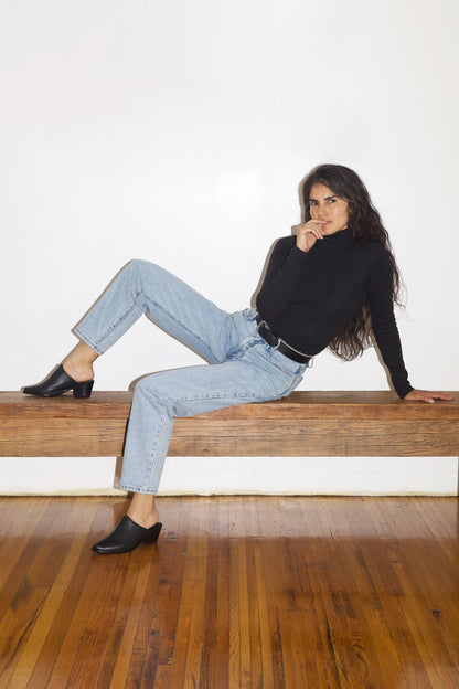 RSHOE02 - Leather Cowboy Mule