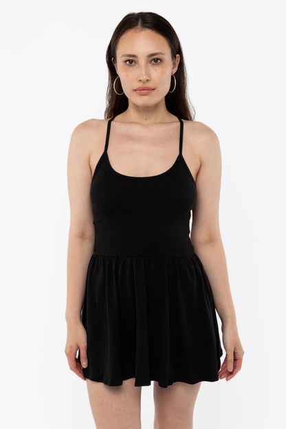 43206X - Baby Rib Cross Back Mini Dress
