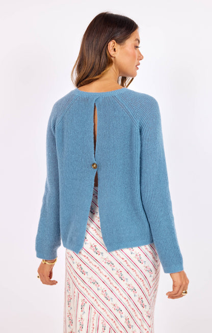 fountain open back sweater