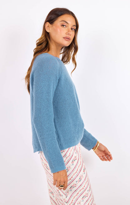 fountain open back sweater