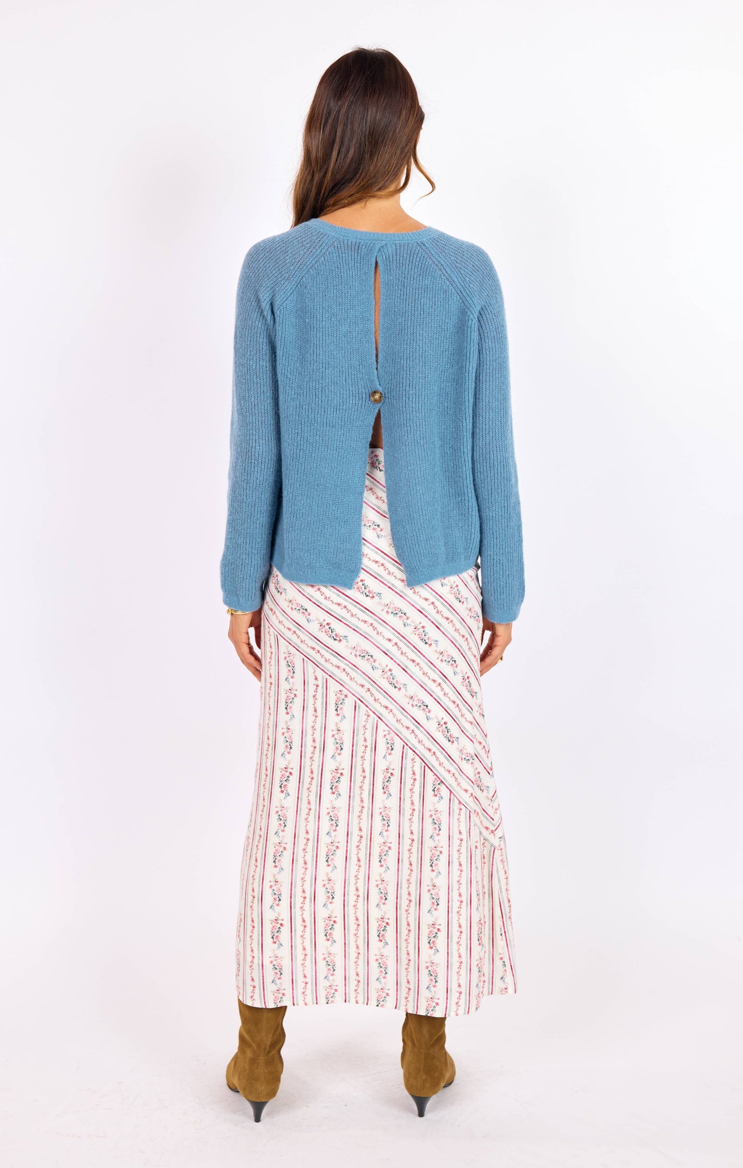 fountain open back sweater