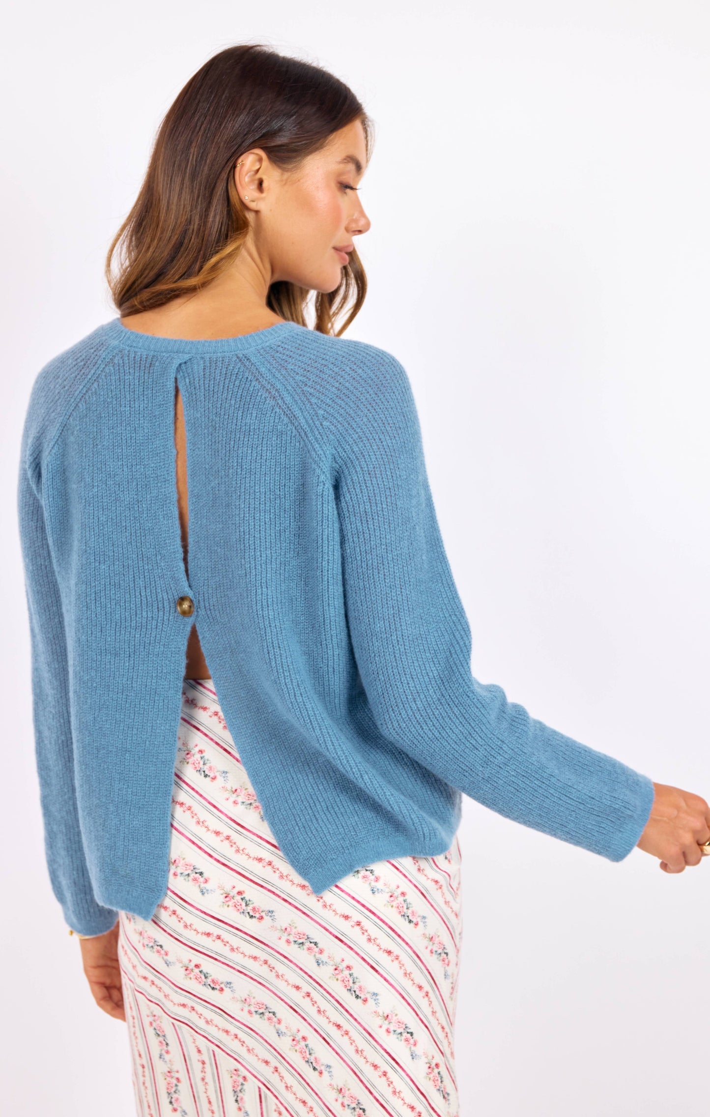 fountain open back sweater