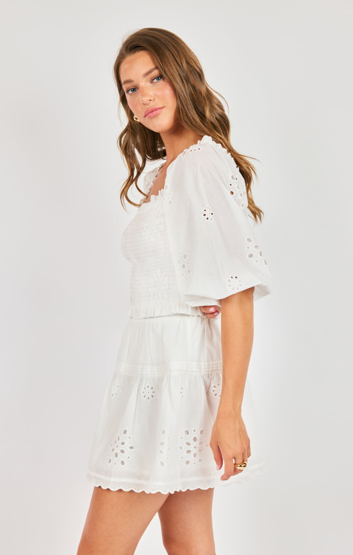 bloomfield smocked top
