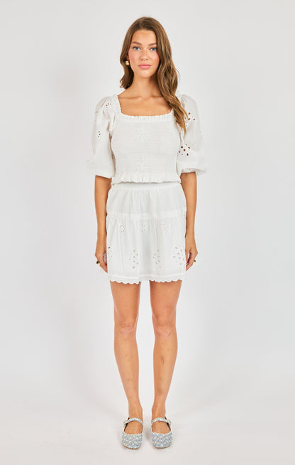 bloomfield smocked top