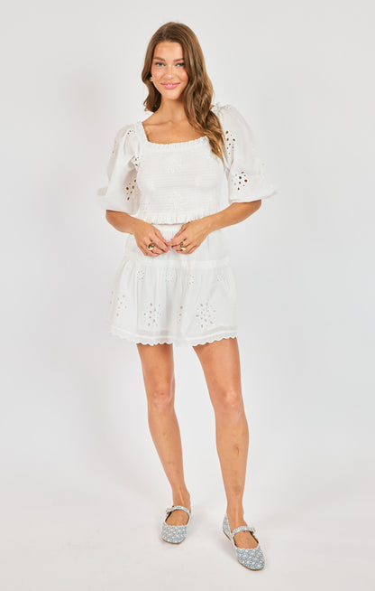 bloomfield smocked top