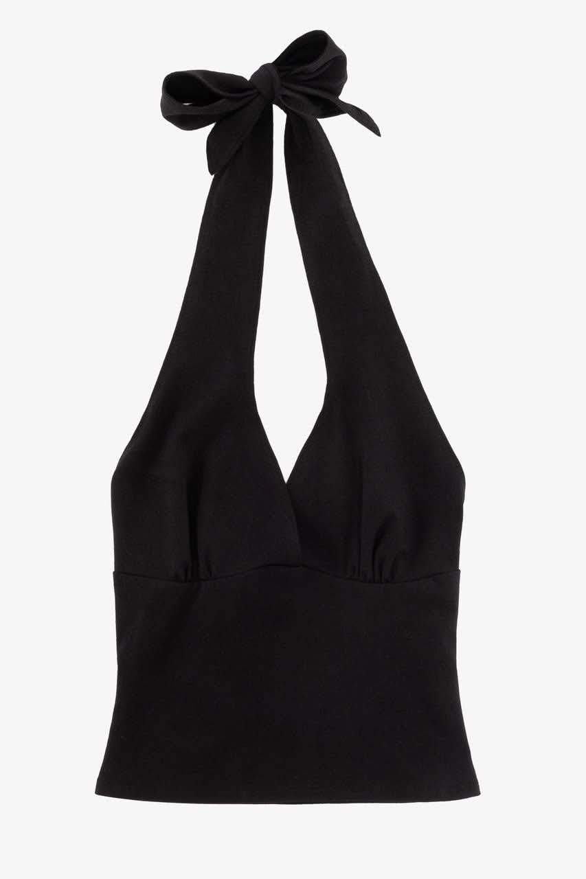 8375 - Cotton Spandex Halter Top