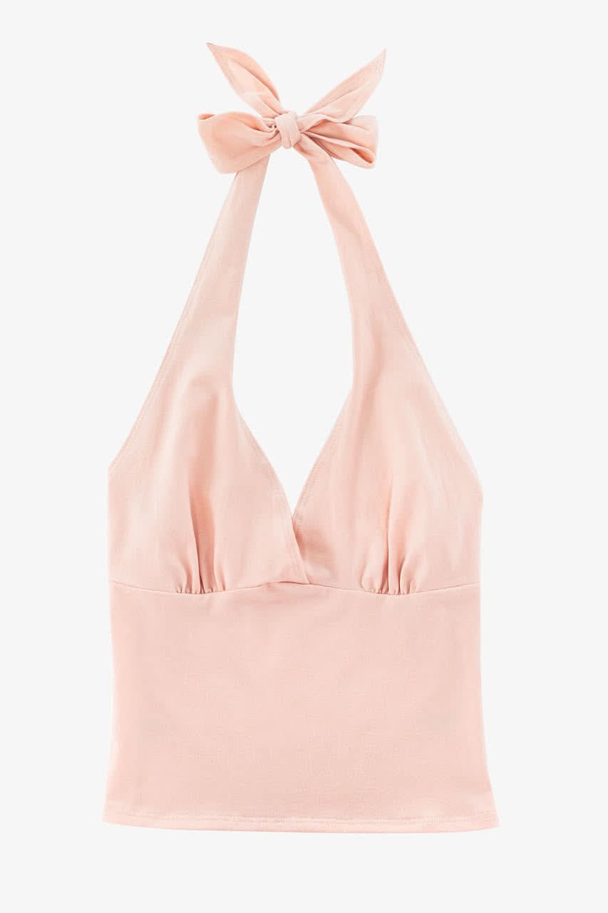 8375 - Cotton Spandex Halter Top