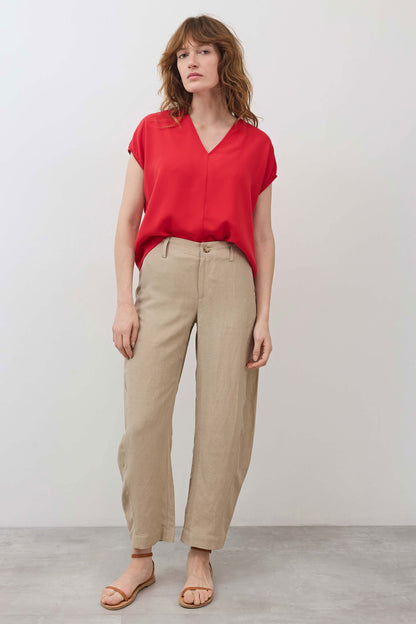 The Uptown Loose Silk Linen Pants