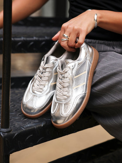 Vortex Silver Trainers